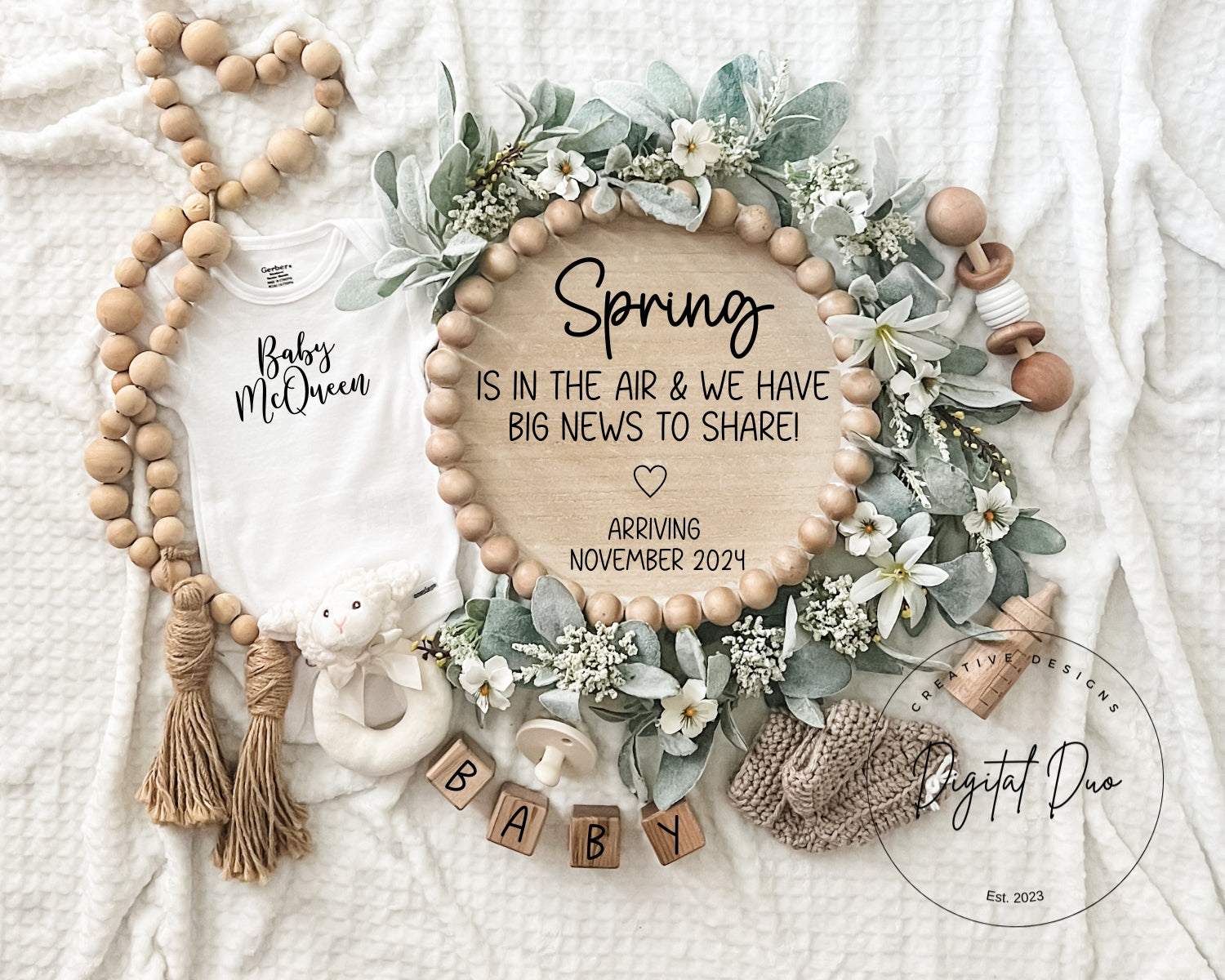 Spring Baby Announcement collection
