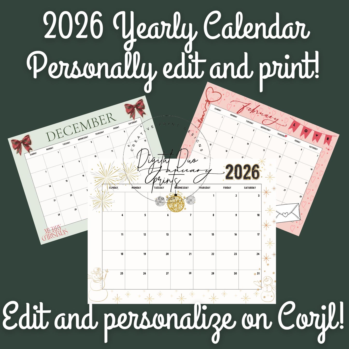 2026 Downloadable and Printable Calendar