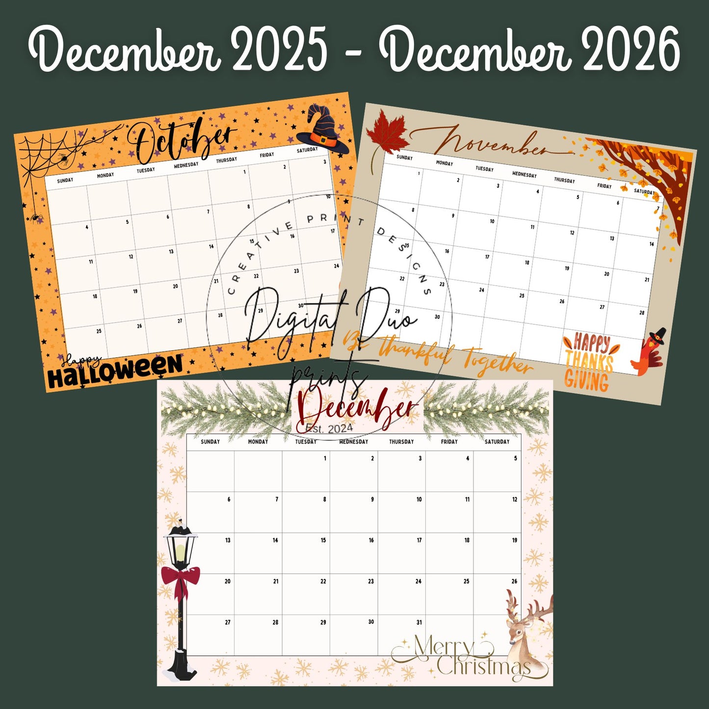 2026 Downloadable and Printable Calendar