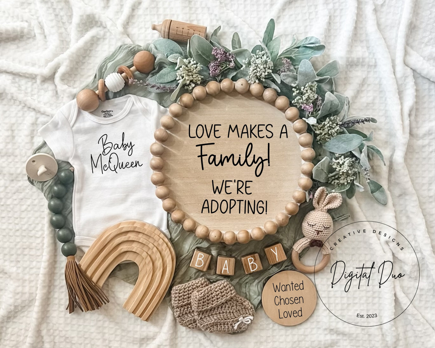 Editable Digital Adoption Announcement for Social Media