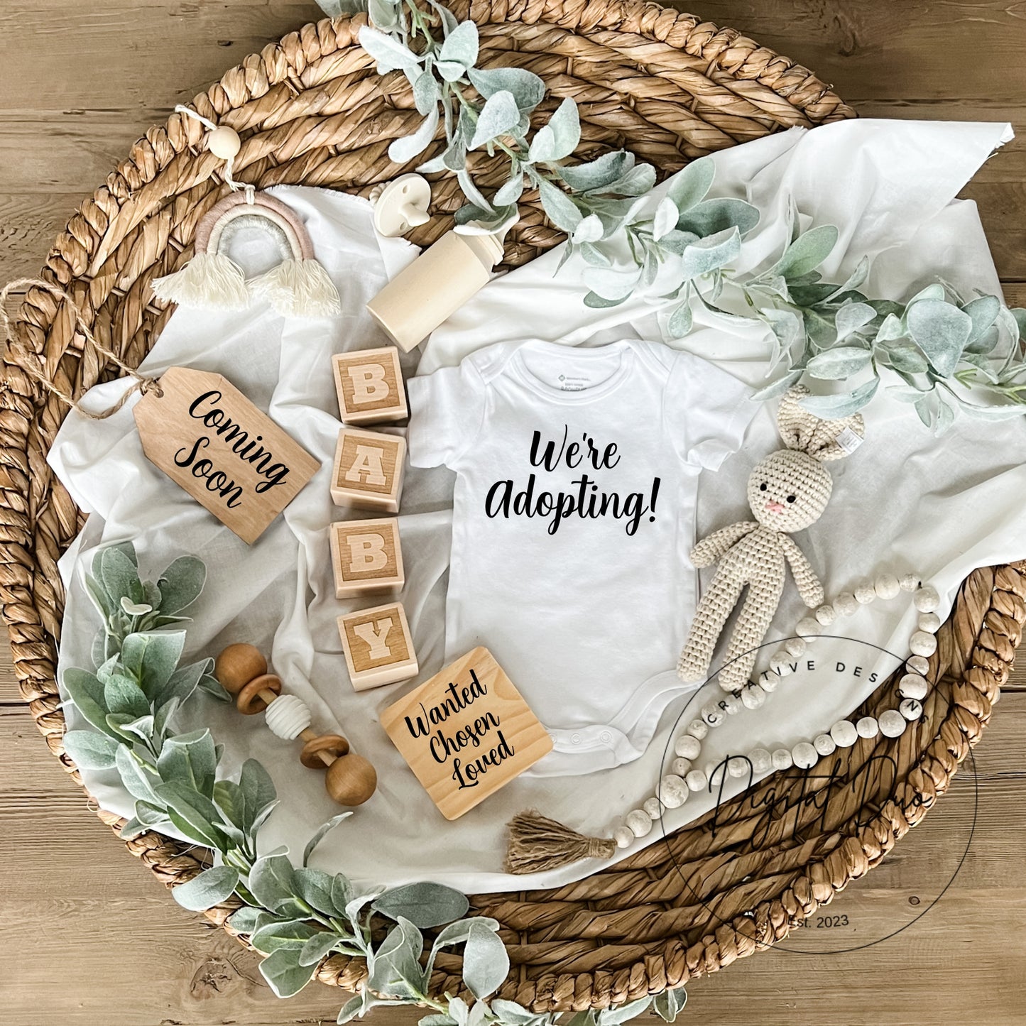 Editable Digital Adoption Announcement gender nuetral for Social Media