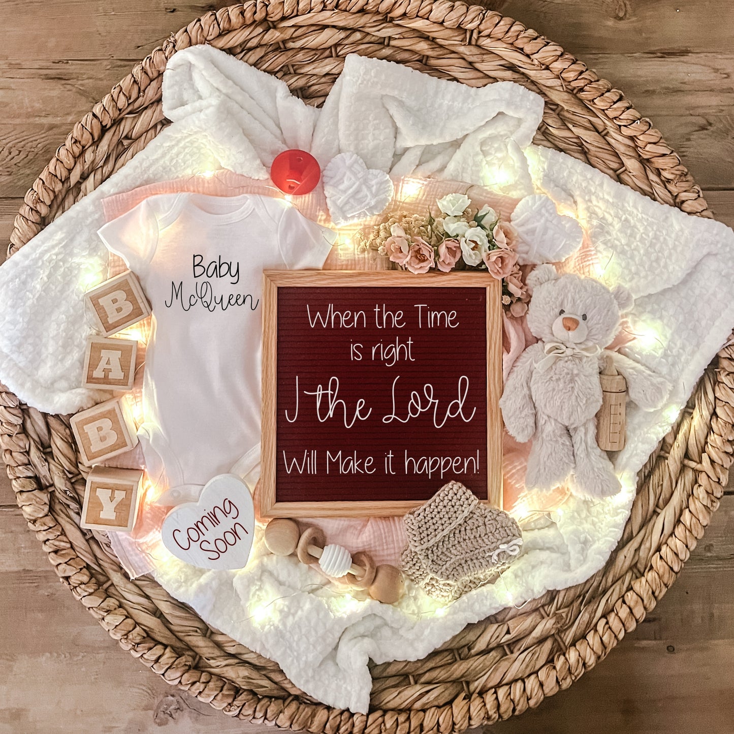 Editable Digital Valentines Pregnancy Announcement